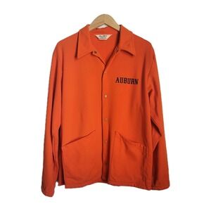 Vintage Don Alleson Auburn Football Nylon Jacket Medium Snap Closure Deadstock